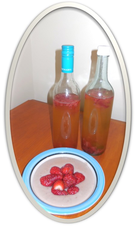 Making Water Kefir with the Strawberries