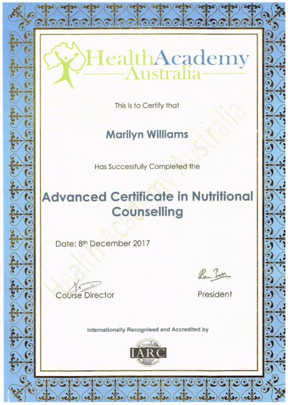Advanced Certificate of Nutritional Counselling