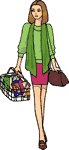 woman aged 18 shopping